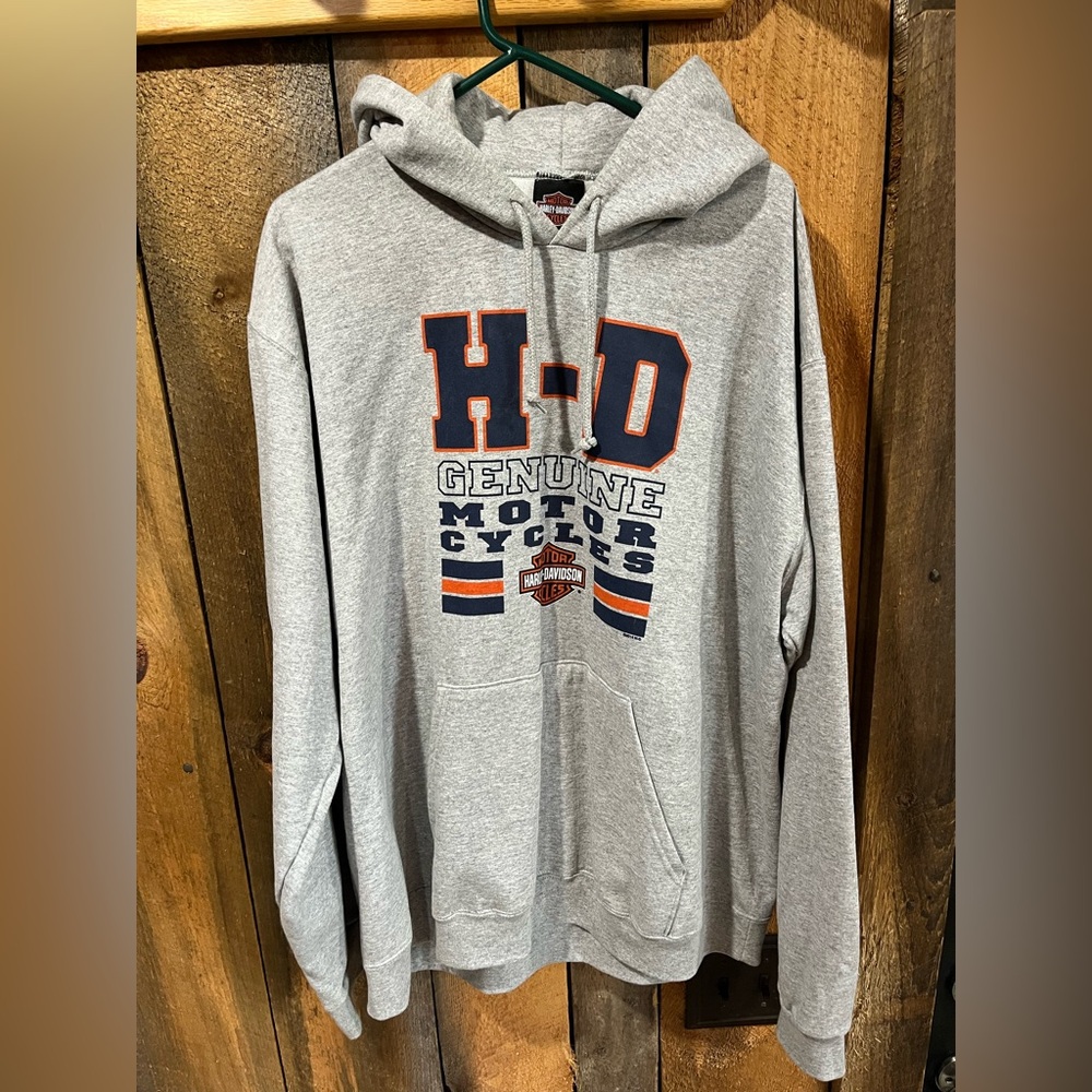 Harley-Davidson  Boston - Gray and Orange Sweatshirt Hoodie